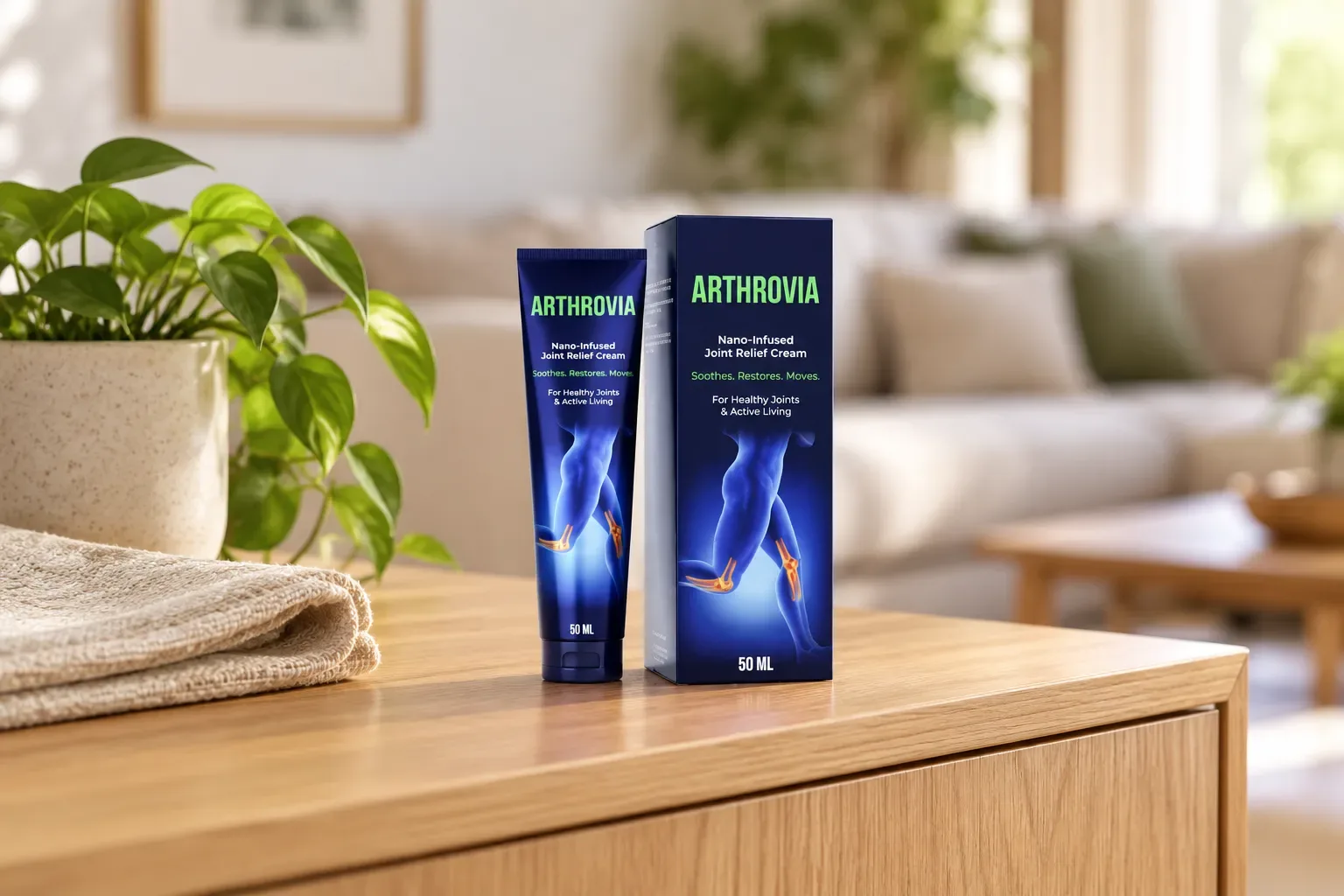 Arthrovia — el envase en el día a día