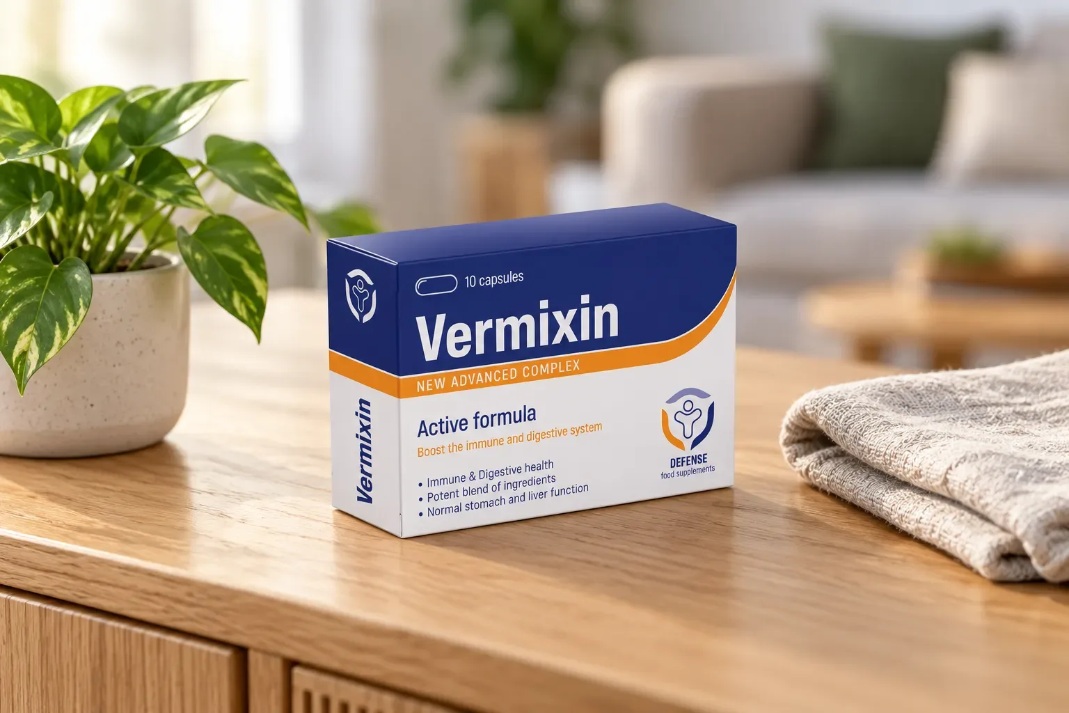 Vermixin — el envase en el día a día